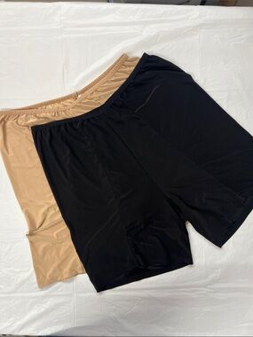 Undersummers Shortlette Slip Shorts 2-Pack Beige & Black Size 3X